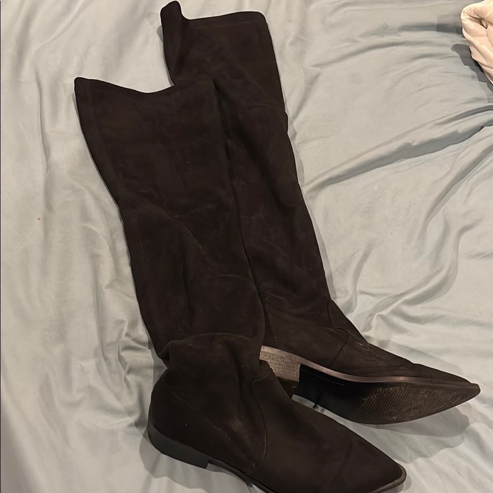 Steve Madden Black Over the Knee Boots Sleek Design